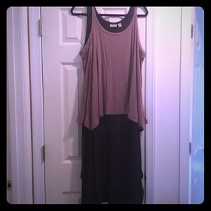 Asymmetric Maxi Dress with Tank
